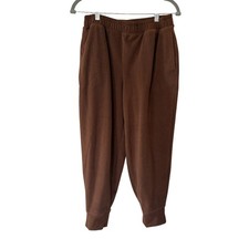 Varley women's sweatpants size medium brown slim cuff brushed fleece comfy