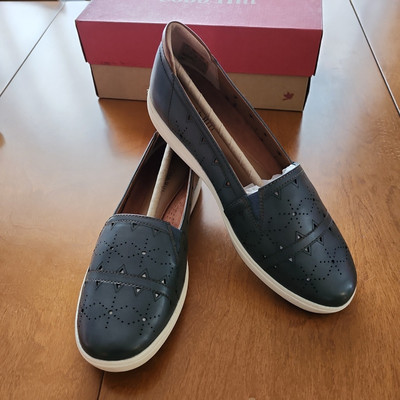 Cobb Hill Womens Bailee Slip On Leather Loafer Flats Size 9. Blue