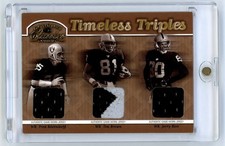 Donruss Classics Timeless Triples 2003 Biletnikoff Brown Rice GU parche/100 Salón de la fama