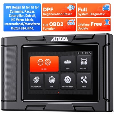 ANCEL HD3400 PRO Heavy Duty Truck DPF Regen Scanner for Cummins Detroit Engines