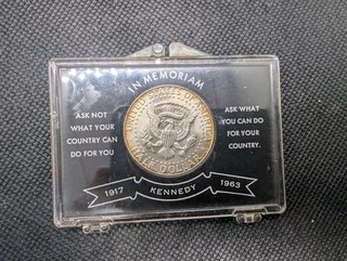 1964 American Memorial Half Dollar. John F Kennedy. 90% silver