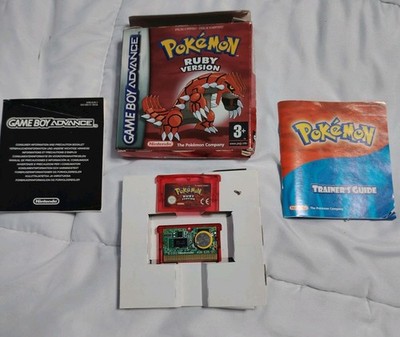 Pokémon Rubin Komplett GBA Boxed Set Game Boy Advance PAL Original mit neuer Batterie!