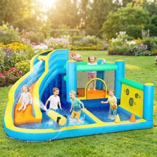 8 in 1 Bouncy Castle for Kids, Inflatable Bounce House with Slide