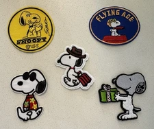 ( Set Of  5) PEANUTS SNOOPY- Embroidered Iron On Or Sew On Patch