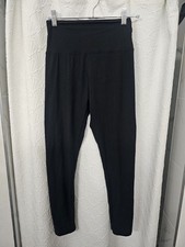 Women's Small / Medium Classic Black Pull On Poly Blend Knit Leggings
