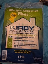 NEW KIRBY Micron Magic HEPA Filter 6 Pack Vacuum Bags Twist  F Style, Allergen