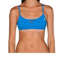 Swimsuit Top Rulebreaker Bandeau Be, Pixie Blue-Yellow Star, XX-Small Women's