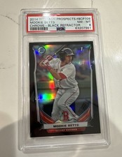 2014 Bowman Prospects Chrome #BCP109 Mookie Betts Black Refractor 90/99 PSA 8