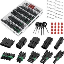 25 Juegos 1-4 Pines 376pcs Kit De Enchufes De Conectores De Cables Elã©ctricos