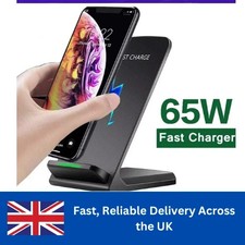 Stazione di ricarica rapida caricabatterie wireless 65 W per Samsung S24 S23 Xiaomi