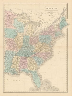USA. Ost USA. 31 Staaten. Minnesota Territory. SIDNEY HALL 1856 Karte