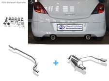  Duplex Racinganlage ab Kat Opel Corsa D m. Sportheck je 90mm rund