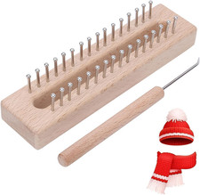 Telaio per Maglieria in Legno, Con Uncinetto a Gomito, Macchina Rettangolare per