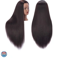 26"-28" Mannequin Head Hair Styling Training Head Manikin Cosmetology Doll He...