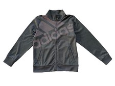 adidas Big Girls Heathered Tricot Logo Track Jacket Size: M 10/12 