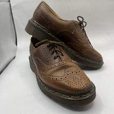 Dr Marten s Vintage Brown Leather Brogue Wingtips England 24645 UK Sz 3