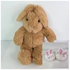 BUILD-A-BEAR Pawlette Plush 2011 Animal Brown EASTER BUNNY RABBIT 15" With Shoes