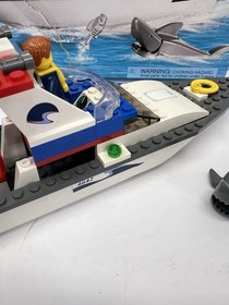 LEGO CITY: Fishing Boat (4642) With Box Mini Figures & Instructions Shark