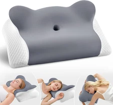 Cervical Neck Pillow for Sleeping, Ergonomic Side Sleeper Pillow for Neck Suppor