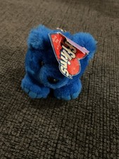 Vintage Swibco Puffkins Skylar Blue bear keychain 1994 w tag