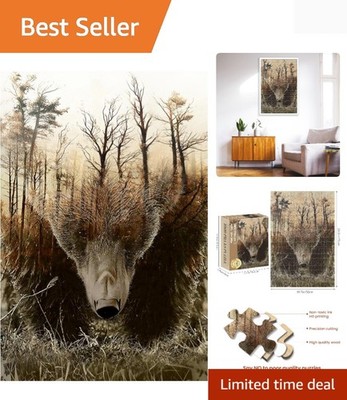 Adult Puzzle Classic Jigsaw Puzzle 1000 Pieces Wooden Puzzle DIY Forest Map B...
