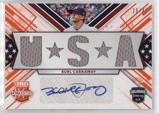 2019 Panini Elite Extra Edition Orange 26/49 Burl Carraway #USMS-BC Auto 0s3