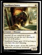 Rivals of Ixalan #23 Snubhorn Sentry