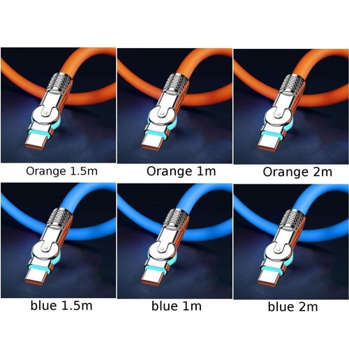 Cable de Donn??es Charge Rapide 120W avec Design Rotatif Flexible pour Smartpho - Photo 7 sur 14