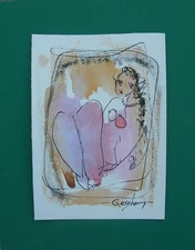 Signed Original Watercolor Painting listed Artist COA