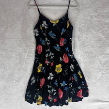 Old Navy Black Dress with Floral Accents size Large Summer Sundress