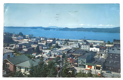 1958 Prince Rupert BC Canada Postcard Harbor View Wrathall s Taylorchrome