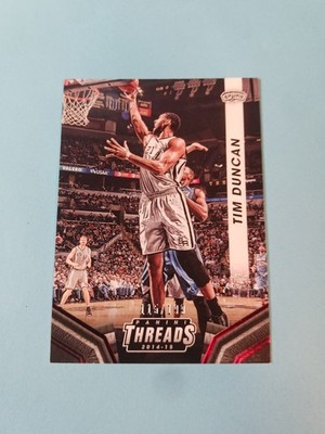 2014-15 Panini Threads Century Proof Red /199 Tim Duncan #180 HOF