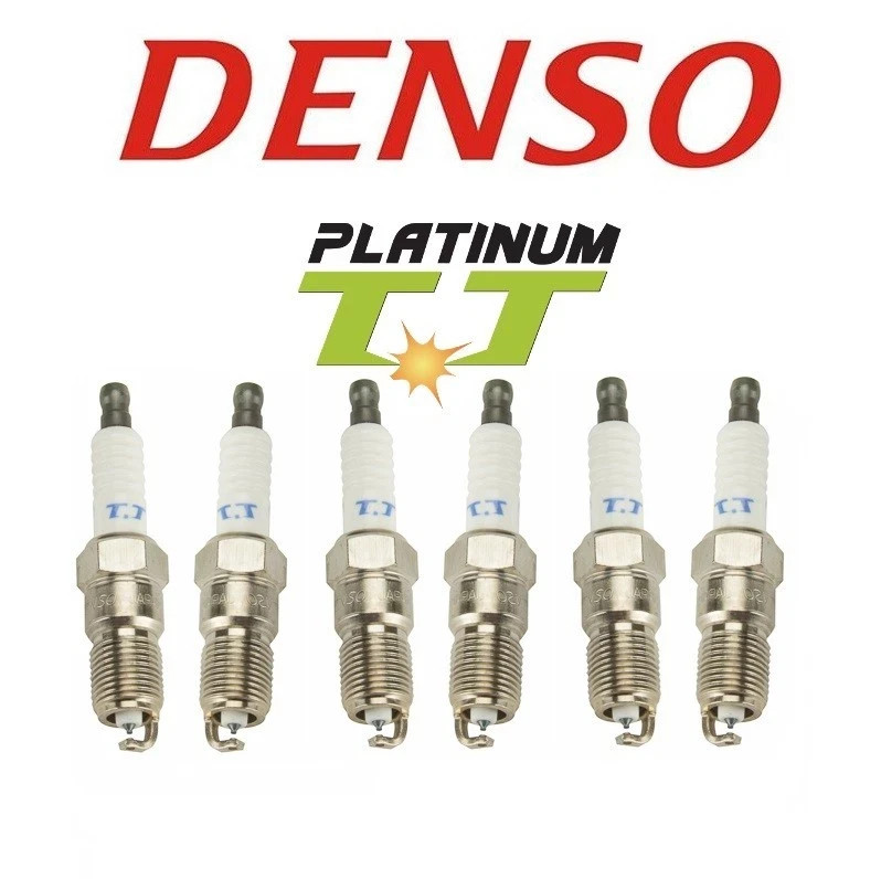 6x DENSO PT16TT Platinum Titanium TT Spark Plug set Pre-Gapped More Spark/Power