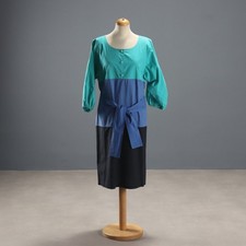 YSL Abito Vintage Variation Cotone Tricolore Taglia L Anni 80 Originale