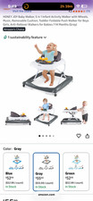 Honey joy baby Walker, 5 in 1 Infant Activity Walker with Wheels, Music,