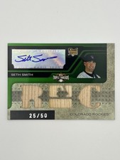 Topps Triple Threads Seth Smith Rockies Rookie Auto Relic 25/50 2008
