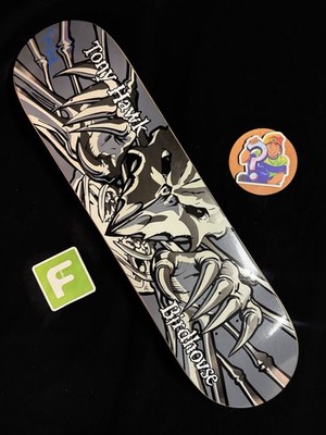 RARE SIGNED Tony Hawk Falcon 3 Gunmetal Foil Birdhouse Skateboard Deck AUTOGRAPH