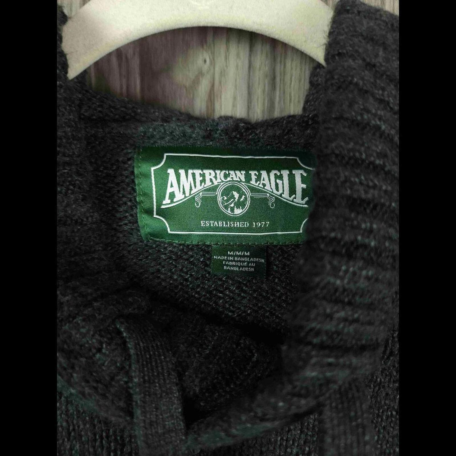 American Eagle Gray Patterned Drawstring Front Po… - image 6