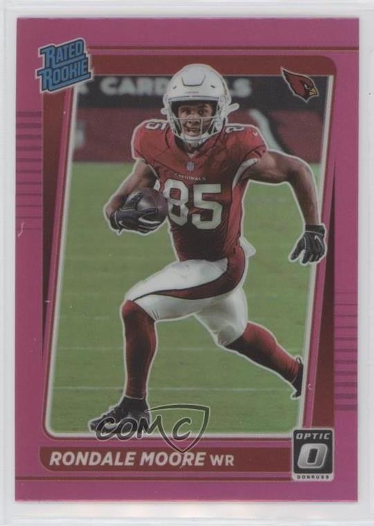 2021 Panini Donruss Optic Rated Pink Prizm Rondale Moore #217 Rookie RC 2l4