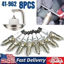 8PCS/SET 41-962 REAL IRIDIUM Spark Plugs For GMC Sierra Chevy Silverado 19299585