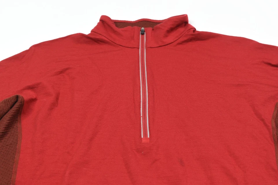 Pullover Icebreaker GT 200 para hombre grande rojo calce ajustado manga larga ligero Foto 2 de 4