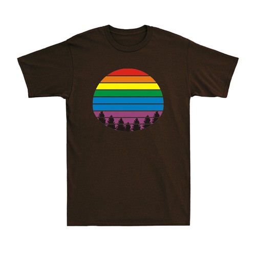 LGBT Pride Rainbow Gay Flag Funny Sunset LGBT Gay Pride Proud Gift T-Shirt - Picture 8 of 10