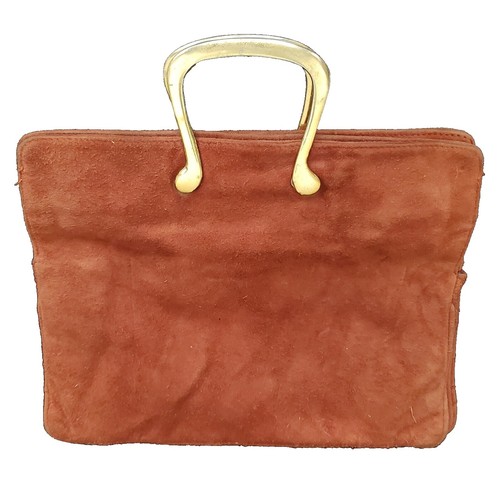 Vintage Y2K UGG Australia Suede Leather Shearling Sheepskin Tote