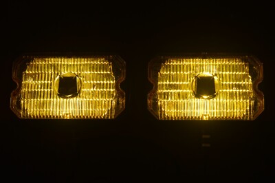 VTG NOS MARCHAL 750 759 YELLOW FOG LIGHTS with STONE COVERS