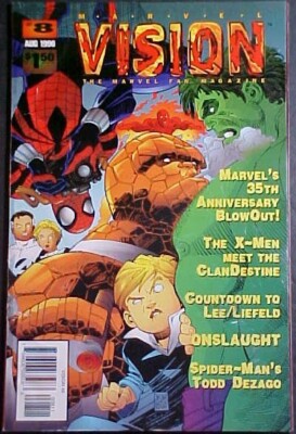 MARVEL VISION #8! MARVEL FAN MAGAZINE! GD 1996 MARVEL COMICS