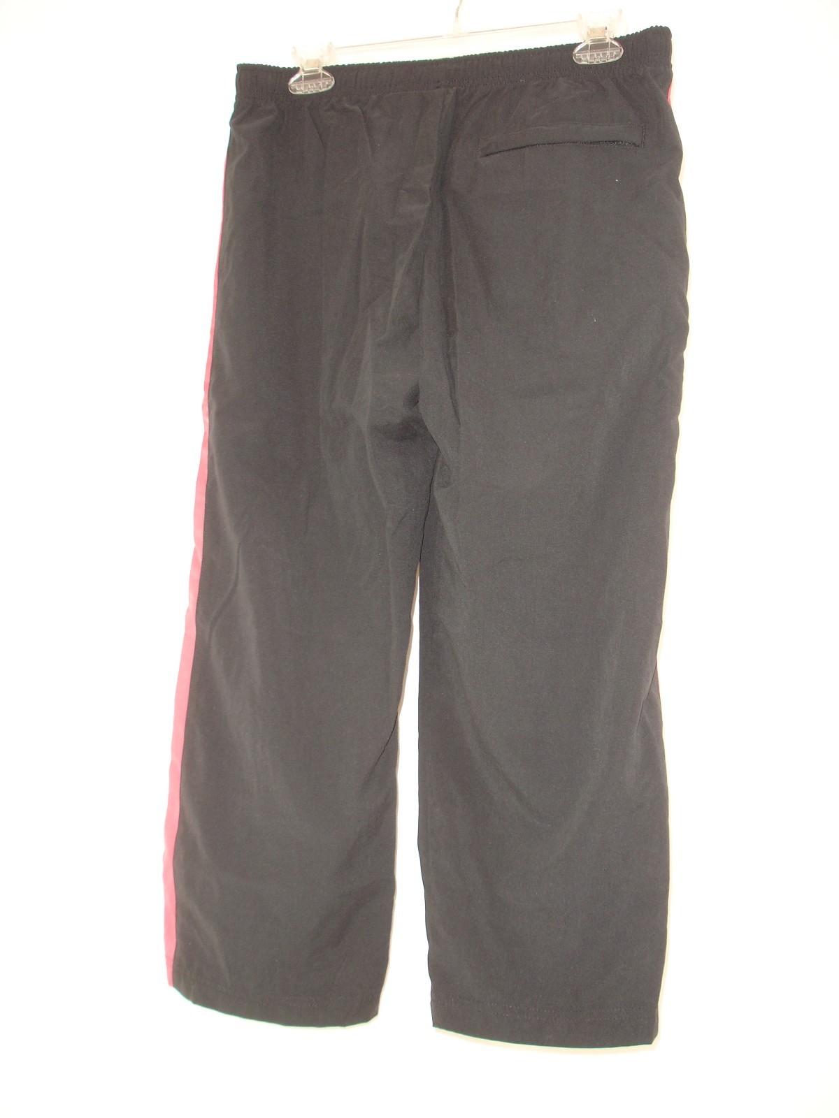 Nike Women's S (4-6) Black Pink White Stripe Capri Track Yoga Pants Walk Run thumbnail 6