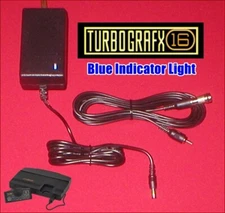 10.5V AC Adapter W/LED + 12Ft AV Cable + RF TV Adapter for Turbo Grafx 16 NEW