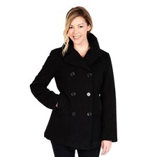 Croft & Barrow Peacoat nero eccellente MEDIA
