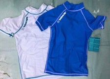 Child Techno Layer Short Sleeve T Shirt in Blue or White.