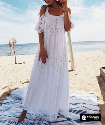 Vestito Lungo Copricostume Mare Donna Maxi Dress Woman Kaftan COV0086 | eBay